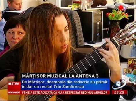 Mărţişor muzical în redacţia Antena 3