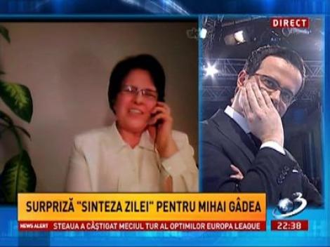 Surpriză la Sinteza Zilei pentru Mihai Gâdea! Mama realizatorului Tv a vorbit în direct