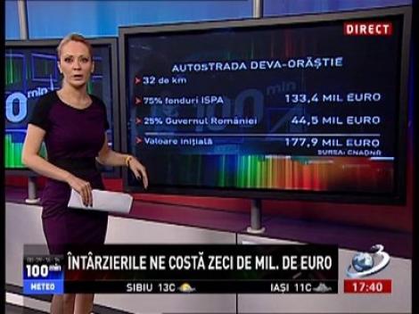 Întârzierile la lucrarile la autostrăzi ne costă zeci de milioane de euro