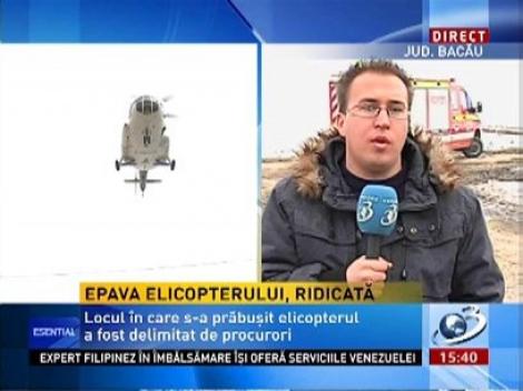 Epava elicopterului prăbuşit la Bacău a fost ridicată