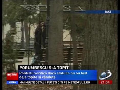 Statuile unor scriitori celebri au fost furate din Parcul Copou