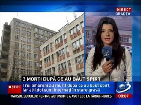 Oradea: Trei oameni au murit după ce au băut spirt