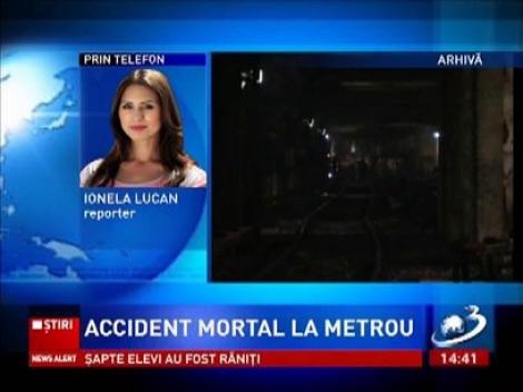 Accident mortal la metrou în Capitală! O femeie a căzut în fața unei garnituri de tren