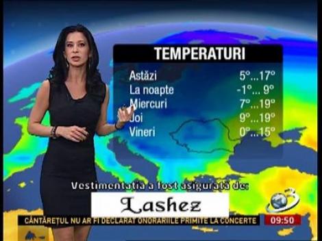 Află cum va fi vremea astăzi şi în următoarele zile