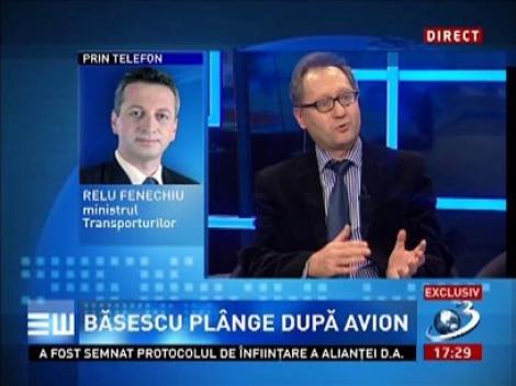 Relu Fenechiu: Plătim 7 milioane de euro pe an pentru avionul președintelui și acești bani nu sunt suportași de administrația prezidențială