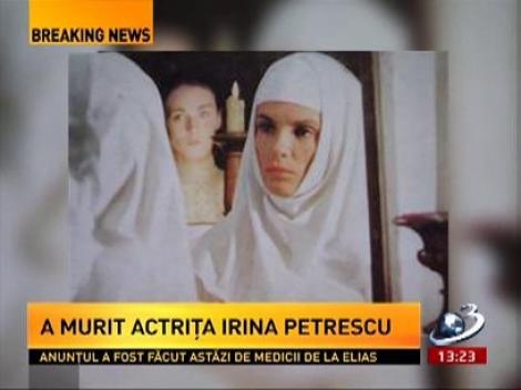 Draga Olteanu Matei, despre actrița Irina Petrescu