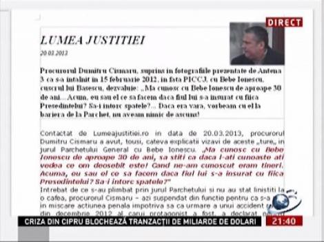 Sinteza Zilei: Procurorul Dumitru Cismaru, explicații despre turul dat în jurul Parchetului General cu Bebe Ionescu