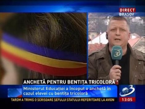 Ministerul Educaţiei a început o anchetă în cazul elevei cu bentinţa tricoloră