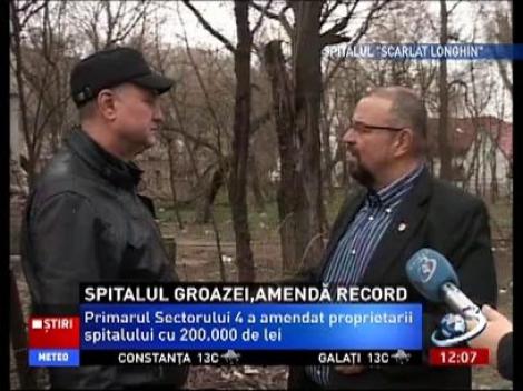 Proprietarii Spitalului "Scarlat Loghin", amendaţi cu 200.000 de lei