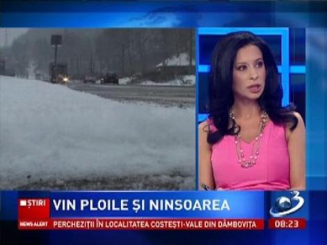 Weekendul vine cu vânt, ploi şi ninsori