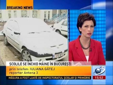 Cod portocaliu de ninsori: Se vor închide şcolile în Bucureşti