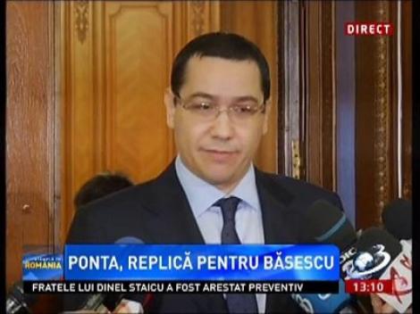 Băsescu îl înțeapă pe Ponta, premierul îi dă replică