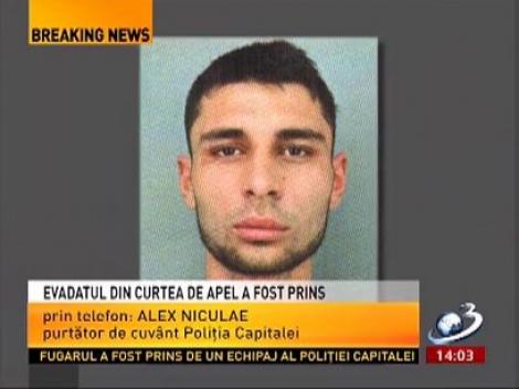 Bărbatul care a fugit de sub escorta Poliţiei la Curtea de Apel Bucureşti a fost prins