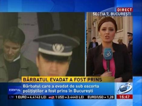 Bărbatul care a evadat de sub escorta poliţiştilor a fost prins