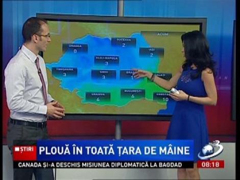 Plouă în toată ţara de mâine. Vezi aici prognoza meteo!