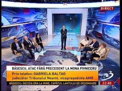 Gabriela Baltag: Domnilor, Justiţia nu va fi niciodată protejată. Nici de preşedinte şi nici de un alt om politic