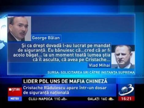 Cristache Rădulescu face jocurile mafiei chineze din România.