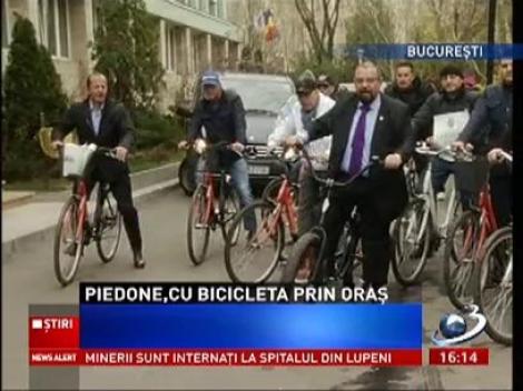 Piedone a ieşit cu bicicleta prin oraş de Ziua Sănătăţii