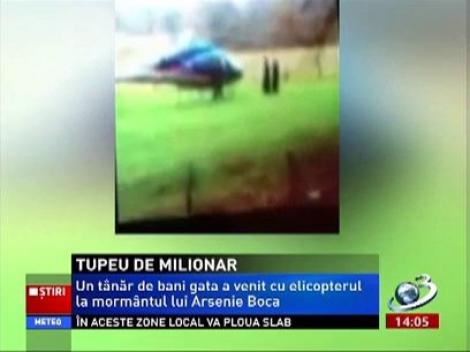 Un tânăr de bani gata a aterizat cu elicopterul la mormântul lui Arsenie Boca, iar lucrurile nu s-au oprit aici