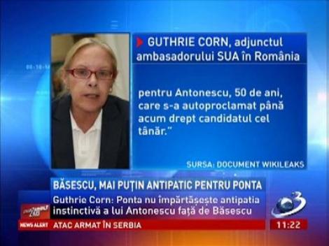 Guthrie Corn: Ponta nu împărtășește antipatia instinctivă a lui Antonescu față de Băsescu