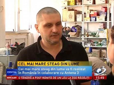 Cel mai mare steag din lume, realizat în România, în colaborare cu Antena 3
