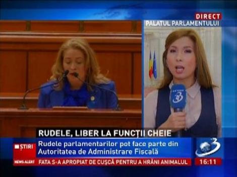 Rudele parlamentarilor pot face parte din Autoritatea de Administrare Fiscală