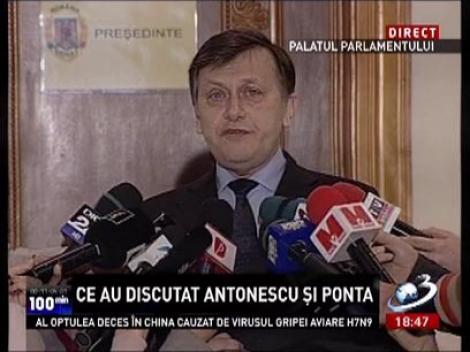 Crin Antonescu, despre şedinţa cu Ponta de la Palatul Parlamentului