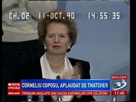 Imagini în exclusivitate! Corneliu Coposu, aplaudat de Margaret Thatcher
