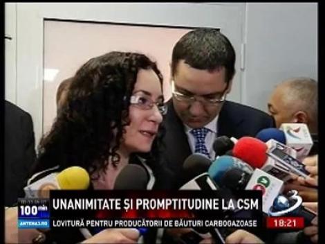 CSM a luat act de demisia lui Cazanciuc în aceeaşi şedinţă în care Ponta a anunţat nominalizarea lui
