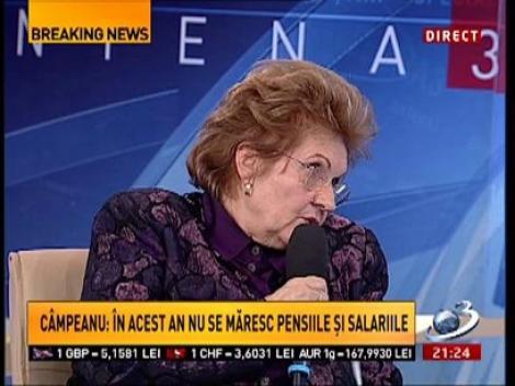 Mariana Câmpeanu, faţă-n faţă cu pensionarii la Antena 3