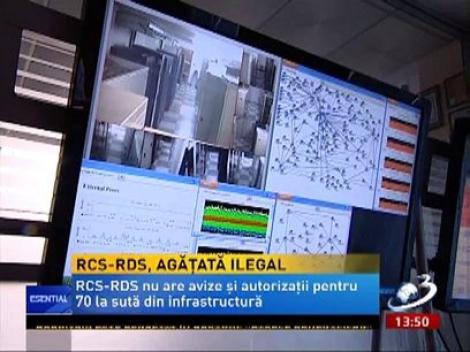 Cablurile RCS-RDS sunt agățate ilegal de stâlpii companiilor de electricitate