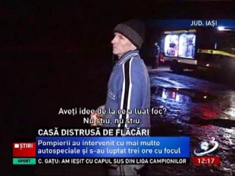 Casa fostului primar din comuna Prisecani s-a făcut scrum
