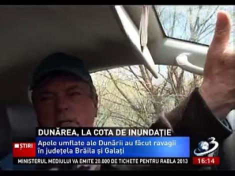 Dunărea a făcut ravagii în judeţele Brăila şi Galaţi