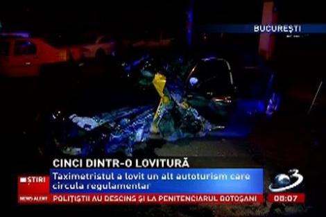 Un taximetrist din Bucureşti a accidentat cinci maşini