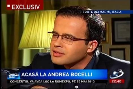 Andrea Bocelli: La concertul din România sper să transmit emoţii bune şi sănătoase, aducând acolo una dintre cele mai frumoase pagini din muzica italiană!