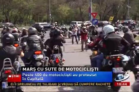 Sute de motociclişti au protestat în Capitală