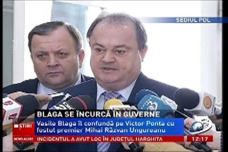 Vasile Blaga l-a confundat pe Victor Ponta cu Mihai Răzvan Ungureanu