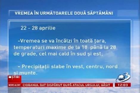 Află de aici cum va fi vremea de Paste şi de 1 Mai!