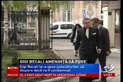 Gigi Becali ameninţă judecătorii că fuge din ţară dacă va fi condamnat în celebrul dosar "Valiza"