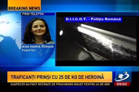 6 români şi albanezi au fost prinşi cu 25 de kilograme de heroină, în valoare de 500 de mii de euro