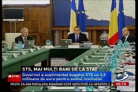 Guvernul a suplimentat bugetul STS cu 3,5 miliane de euro pentru sediul instituţiei