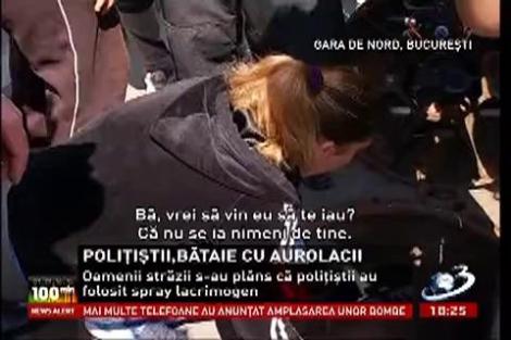 Bătaie între oamenii străzii şi poliţişti, la Gara de Nord