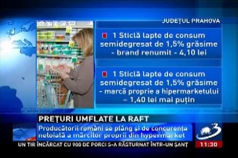 Cel puţin jumătate din preţul unui aliment reprezintă taxele impuse de marile lanţuri de magazine