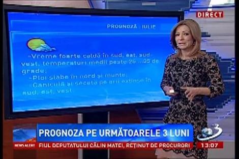 Prognoza meteo pentru următoarele 3 luni!
