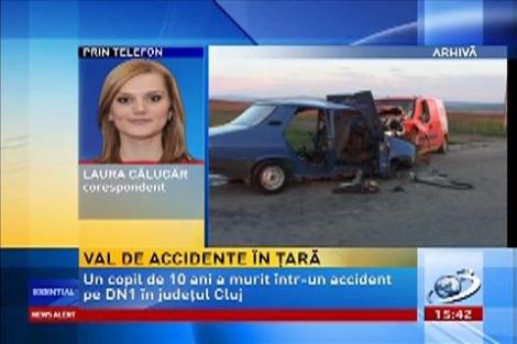 O fetiță de 10 ani a murit într-un accident pe DN 1 în județul Cluj