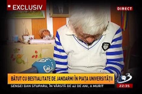 Sinteza Zilei: Maringea Anghel, un bătrân bătut de jandarmi în Piața Universității,plânge pentru drapel
