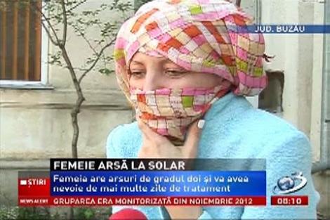 Arsă la solar! O profesoară din Râmnicu Sărat a ajuns la spital cu arsuri de gradul II