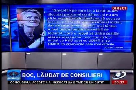 Subiectiv: Boc, lăudat de consilieri