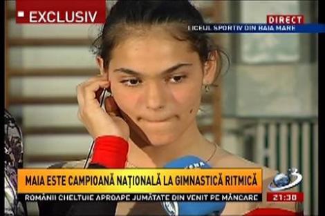 Maia, campioana la gimnastică ritmică, în direct la Sinteza zilei