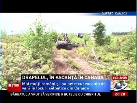 Românii din Canada au petrecut cu drapelul în cele mai sălbatice locuri